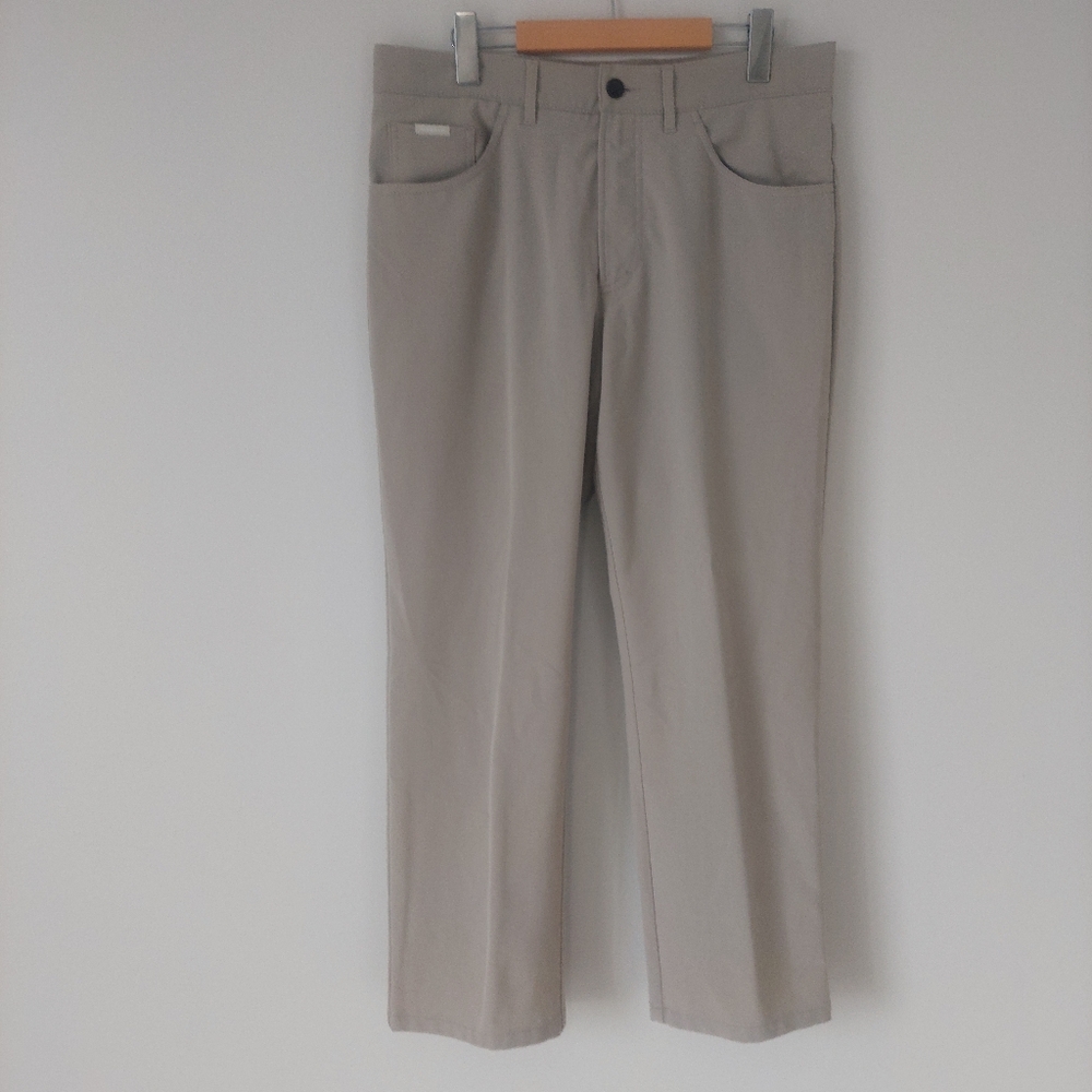 Alberto Comfort Fit Ceramica Pants, Men's 33 Waist, Cream, Made in Poland